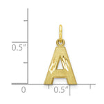 Load image into Gallery viewer, 10K Yellow Gold Initial Letter A Charm Pendant