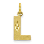 Load image into Gallery viewer, 10K Yellow Gold Initial Letter A Charm Pendant