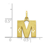 Load image into Gallery viewer, 10K Yellow Gold Initial Letter A Charm Pendant