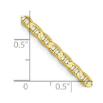 Load image into Gallery viewer, 10K Yellow Gold 3mm Concave Anchor Chain length: 16 inches