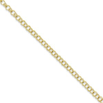Load image into Gallery viewer, Double Link Charm Bracelet - 7" Length - Solid 10K Yellow Gold