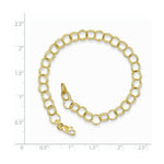 Load image into Gallery viewer, 10K Yellow Gold Triple Link Charm Bracelet Length 7'' inches