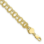 Load image into Gallery viewer, 7" Length Bracelet 10K Yellow Gold Triple Link Charm Bracelet