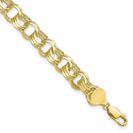 Load image into Gallery viewer, 8" Length Bracelet 10K Yellow Gold Triple Link Charm Bracelet