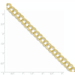 Load image into Gallery viewer, 8" Length Bracelet 10K Yellow Gold Triple Link Charm Bracelet