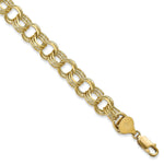 Load image into Gallery viewer, 8" Length Bracelet 10K Yellow Gold Triple Link Charm Bracelet