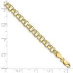 Load image into Gallery viewer, 8" Length Bracelet 10K Yellow Gold Solid Double Link Charm Bracelet