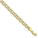 Load image into Gallery viewer, 8" Length Bracelet 10K Yellow Gold Solid Double Link Charm Bracelet