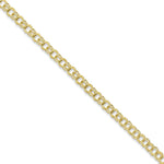 Load image into Gallery viewer, 8" Length Bracelet 10K Yellow Gold Solid Double Link Charm Bracelet