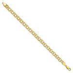 Load image into Gallery viewer, Double Link Charm Bracelet - 7" Length - Solid 10K Yellow Gold