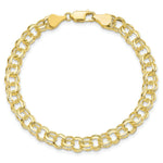 Load image into Gallery viewer, Double Link Charm Bracelet - 7" Length - Solid 10K Yellow Gold