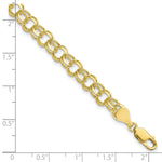 Load image into Gallery viewer, Double Link Charm Bracelet - 7" Length - Solid 10K Yellow Gold