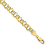 Load image into Gallery viewer, Double Link Charm Bracelet - 7" Length - Solid 10K Yellow Gold