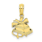 Load image into Gallery viewer, 10K Yellow Gold Polished Christmas Bells Pendant