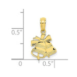 Load image into Gallery viewer, 10K Yellow Gold Polished Christmas Bells Pendant