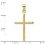 Load image into Gallery viewer, 10K Yellow Gold Tubular Cross Pendant