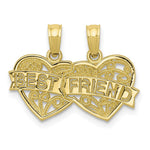 Load image into Gallery viewer, 10K Yellow Gold Best Friend 2 Piece Break-a-part Charm Pendant