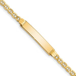 Load image into Gallery viewer, 10K Yellow Gold Semi-solid Anchor Link ID Bracelet length: 8 inches