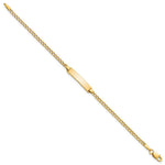 Load image into Gallery viewer, 10K Yellow Gold Semi-solid Curb Link ID Bracelet length: 7 inches