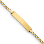 Load image into Gallery viewer, 10K Yellow Gold Semi-solid Curb Link ID Bracelet length: 7 inches