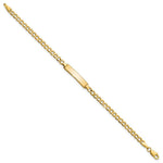 Load image into Gallery viewer, 10K Yellow Gold Semi-solid Curb Link ID Bracelet length: 7 inches