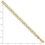 Load image into Gallery viewer, 10K Yellow Gold Double Link Heart Charm Bracelet length: 7 inches