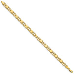 Load image into Gallery viewer, 10K Yellow Gold Double Link with Hearts Charm Bracelet length: 7 inches