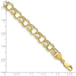 Load image into Gallery viewer, 10K Yellow Gold Hollow Double Link Charm Bracelet length: 7 inches
