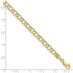 Load image into Gallery viewer, 10K Yellow Gold Hollow Double Link Charm Bracelet length: 8 inches