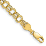 Load image into Gallery viewer, 10K Yellow Gold Hollow Double Link Charm Bracelet length: 7 inches