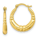 Load image into Gallery viewer, 10K Yellow Gold Polished Hoop Earrings