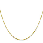 Load image into Gallery viewer, 10K Yellow Gold 1.5mm Diamond-cut Extra-Lite Rope Chain Necklace Length 16'' inches