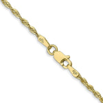 Load image into Gallery viewer, 10K Yellow Gold 1.8mm Diamond-cut Extra-Lite Rope Chain Necklace Length 16'' inches
