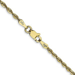 Load image into Gallery viewer, 10K Yellow Gold 2mm Diamond-cut Extra-Lite Rope Chain Necklace Length 16'' inches