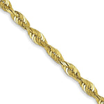 Load image into Gallery viewer, 10K Yellow Gold 2.55mm Diamond-cut Extra-Lite Rope Chain Necklace