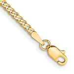 Load image into Gallery viewer, 10K Yellow Gold 2.2mm Flat Beveled Curb Chain