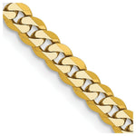Load image into Gallery viewer, 10K Yellow Gold 3.2mm Flat Beveled Curb Chain