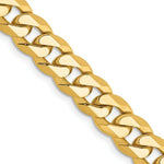 Load image into Gallery viewer, 10K Yellow Gold 7.75mm Flat Beveled Curb Chain