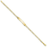 Load image into Gallery viewer, 10K Yellow Gold Figaro Link ID Bracelet