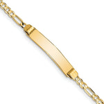 Load image into Gallery viewer, 10K Yellow Gold Figaro Link ID Bracelet