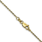 Load image into Gallery viewer, 10K Yellow Gold 1.2mm Machine Made Diamond-cut Rope Chain Necklace