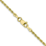 Load image into Gallery viewer, 10K Yellow Gold 2mm Handmade Diamond-cut Rope Chain Necklace