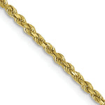 Load image into Gallery viewer, 10K Yellow Gold 2mm Handmade Diamond-cut Rope Chain Necklace