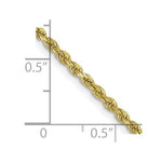 Load image into Gallery viewer, 10K Yellow Gold 2.25mm Handmade Diamond-cut Rope Chain Necklace