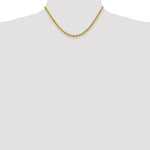 Load image into Gallery viewer, 10K Yellow Gold 4mm Handmade Diamond-cut Rope Chain Necklace