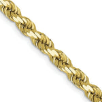 Load image into Gallery viewer, 10K Yellow Gold 4mm Handmade Diamond-cut Rope Chain Bracelet