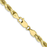 Load image into Gallery viewer, 10K Yellow Gold 4mm Handmade Diamond-cut Rope Chain Bracelet