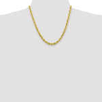 Load image into Gallery viewer, 10K Yellow Gold 6mm Handmade Diamond-cut Rope Chain Necklace