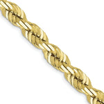Load image into Gallery viewer, 10K Yellow Gold 7mm Handmade Diamond-cut Rope Chain Necklace