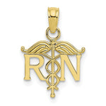 Load image into Gallery viewer, 10K Yellow White Gold Registered Nurse Pendant